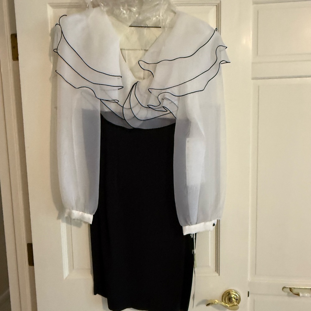 Elegant Black and White Dress